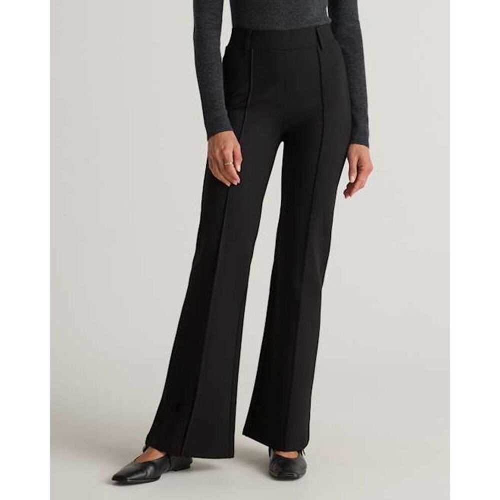 Quince Women's Ultra-Stretch Ponte Flare
Leg Pants 32" inseam Black M